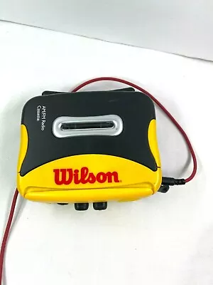 $17.99 • Buy Retro Wilson Am/fm Radio And Cassette Tape Player Yellow Clip On, Heavy Duty