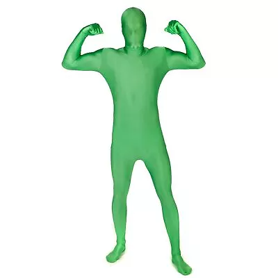 Green Morphsuit M - XXL Men`s Women`s Skinsuit Zentai Suit Fancy Dress Costume • $34.95