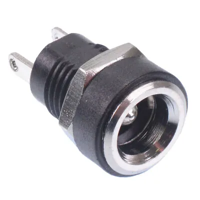 2.5mm X 5.5mm Round Chassis Panel Mount Socket DC Connector Jack Plug • £2.39