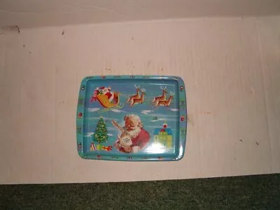 Vintage Daher Decorated Ware Small Christmas Santa Tray Made In England • $4.99