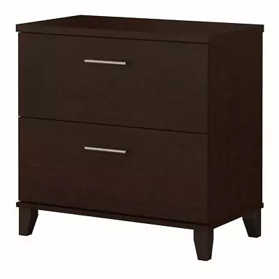 Bush Furniture Somerset 2 Drawer Lateral File Cabinet In Mocha Cherry • $374.08