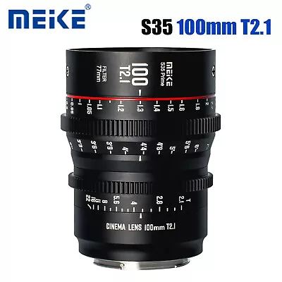 Meike S35 Prime 25mm T2.1 Cinema Lens For Canon EF/PL Mount BMPCC6K RED Komodo • $649.99