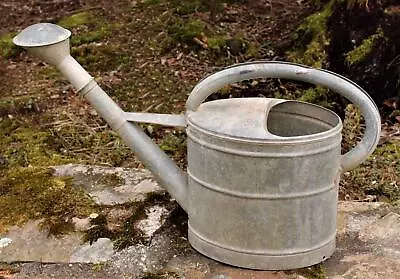 RARE Large Vintage Primitive German Schneiderkanne 4L Zinc Garden Watering Can • $0.99