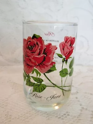 $9.99 • Buy Vintage Brockway Flower Of The Month 12 Oz Drinking Glass - June