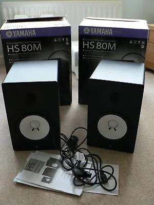 Yamaha HS80M Active Studio Monitor Speakers (Pair) - Boxed Near Mint Condition • £199