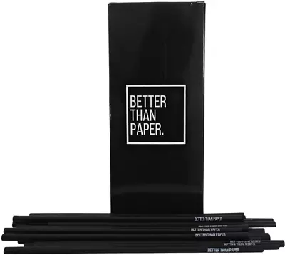 Better Than Paper Eco-Friendly 7.75  Black Drinking Straws 250 Count Biodegrad • $8.71