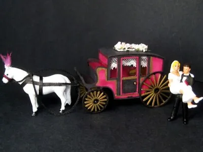 1/48th 1:48 QUARTER SCALE WEDDING CARRIAGE-HORSE-WEDDING COUPLE-CELIA MAYFIELD • $105.68