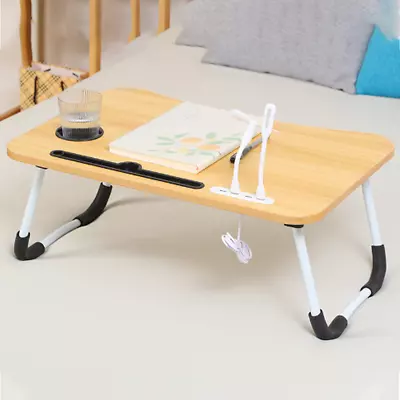 Laptop Bed Table Foldable Lap Standing Desk With Cup Slot For Indoor/Picnic Tray • $21.33