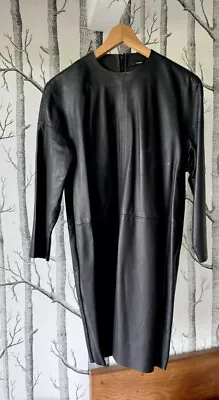 Bassike Black Leather Shift Dress Sz  2 BNWOT • $250