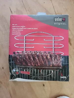 Weber Original Rib Grill Rack Model 6406 New In Box 11.3 X 11.8 X 3.1 BBQ • $17.99