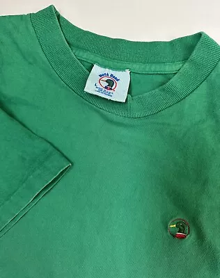 Vintage 90s Duck Head Logo T-Shirt Large Blank Green Minimal Single-Stitch USA • $19.54