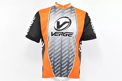 Verge Men's S/S Cycling Jersey Orange/Grey/Black Black Cuff Large Brand New • $16