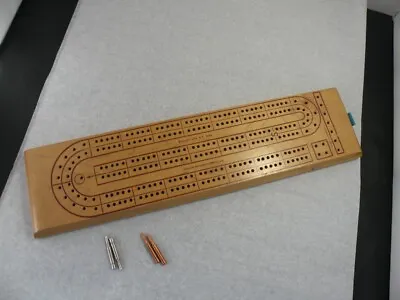 Vintage Brooks Continuous Track Cribbage Board 4 Metal Pegs No Box Or Inst. • $12