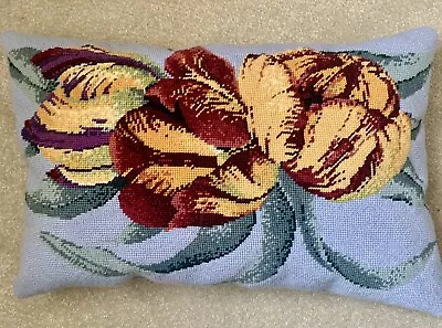 Ehrman  Three Tulips   Elian McCready Needlepoin/tapestry Completed As A Cushion • £35