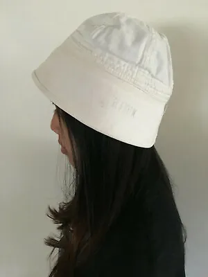 Original Vintage Us Navy White Sailor Military Cracker Jacket Cap Hat • $69.99