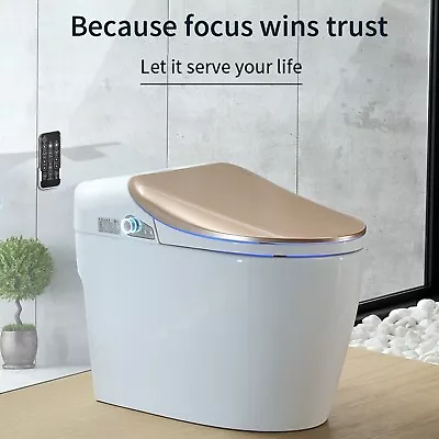 Elongated One-Piece Smart Toilet With Advance Bidet And Soft Closing Seat • $589.99