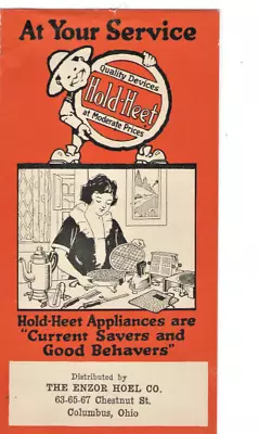 VTG 1920s HOLD-HEET SMALL APPLIANCE BROCHURE W/PRICES! TOASTER/PERCOLATOR/GRILL+ • $28.99