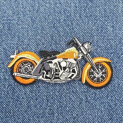 NEW Biker Orange Embroidered Motorcycle  Racing Iron On Patch Large • $4.50