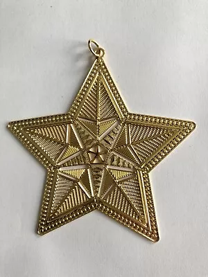 2000 MMA Brass Gold Plated Star  Ornament Metropolitan Museum Of Art Vintage • $35