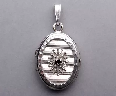 French Antique Pendant. Photo Locket. Silver & Gemstone. Jewelry Medal France • $69.99