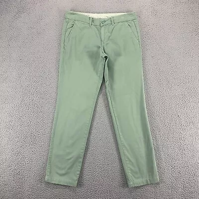 J Crew Pants Womens 4 Green Waverly Chino 100% Cotton Straight Ladies 31x29 • $16.99