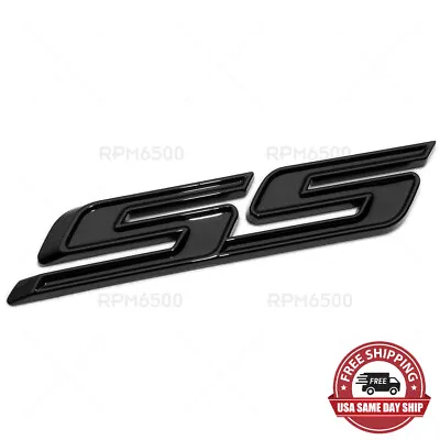 Chevy Camaro SS Rear Trunk Lid Nameplate Logo Fender Emblem Badge Blackout • $14.99