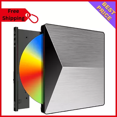 External CD DVD Drive USB 3.0 Type C Protable BD 4K Disk ROM CD/DVD Burner 3D R • $36.99