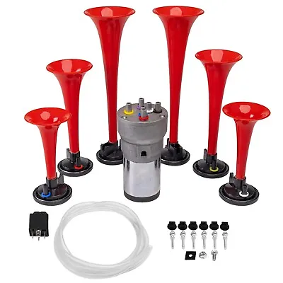 FARBIN 150db 12V Godfather Melody 6 Trumpet Music Sound Air Horn With Compressor • $55.23