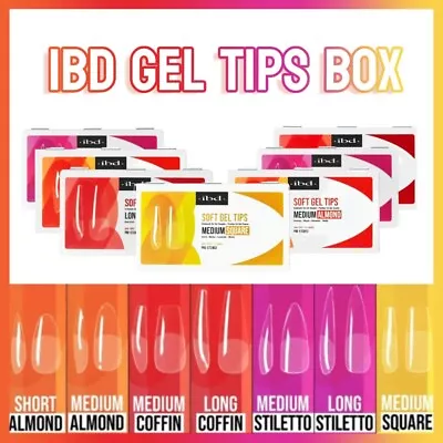 Ibd Soft Gel Tips Box Of 504 Tips [7 Shapes]*Choose One* • $19.99