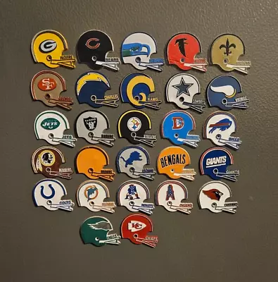 Nfl Football Helmet Magnets Lot Of 27 From 70's • $160