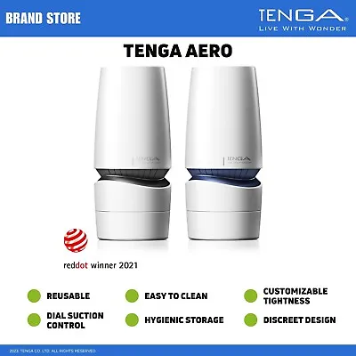 TENGA AERO Reusable Male Masturbator/Stroker W/Drying Stand NIB NWT • $49