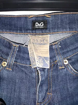 Dolce & Gabbana D&G Woman Size 26  Blue Jeans Bootcut Dark Denim Pant Wonder • $35