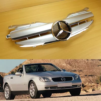 For BENZ SLK-Class R170 2-Fin Silver Front Grille AMG 97-04 2-Door Convertible • $189.30