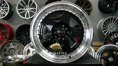 New 17 Inch 5X100 DEEP DISH JR Style With Lip Wheels For VW AUDI SUBARU TOYOTA • $1659.92