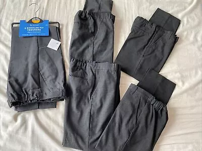 Tu Boys Grey School Trousers 6 Prs 9 Years Some New • £4