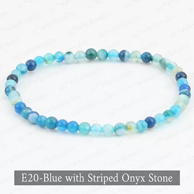 Handmade 4mm Mixed Natural Gemstone Round Beads Stretchy Bracelet Reiki Chakra • $3.75