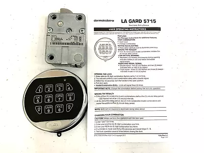 Kaba Mas LA GARD II Basic Electronic Combination Lock (Satin Chrome) • $69
