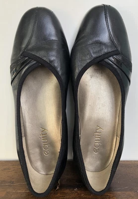 £4.50 • Buy EQUITY Genuine Black Leather Ladies Heeled Court Shoes Size 5.5 Wide Fit