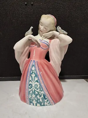 $399.99 • Buy Goldscheider Everlast Corp VENICE 12  Lady Figurine With Doves Pink Dress
