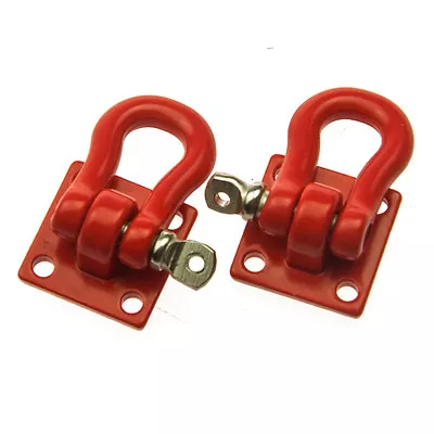 Alloy Metal Trailer Hitch Tow Shackles Hooks For 1/10 RC Crawler AXIAL SCX10 D90 • $7.55