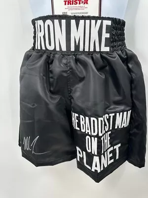 Mike Tyson Autograph Signed Boxing Trunks Custom Embroidered Tristar Certified • $20.50