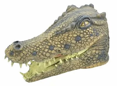 Adults Crocodile Alligator Mask Party Animal Mens Fancy Dress Costume Accessory • £20.48