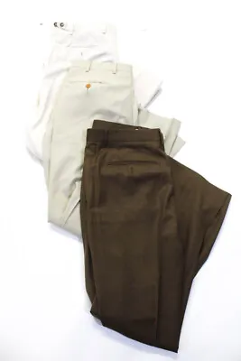 Vigano Men's Flat Front Straight Leg Dress Pant Khaki Size 52 Lot 3 • $41.49