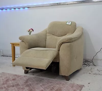 G Plan Armchair Recliner Jackson USB In Rush Sand Fabric RRP £2093 • £589