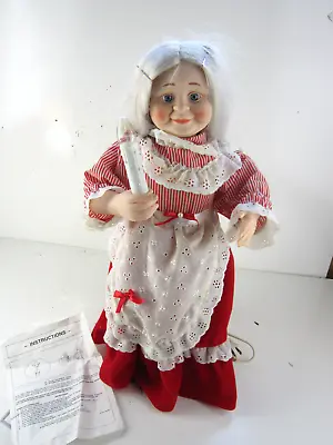 Vtg Christmas Animated Motion Mrs. Santa Claus Light Up Candle 24” Works. • $29.95