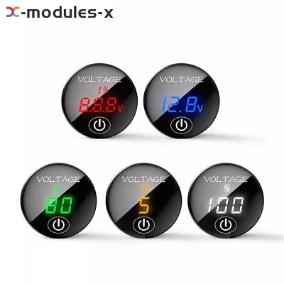 DC 5-48V LED Panel Digital Display Car Motorcycle Voltmeter W/ Touch Switch New • $4.40