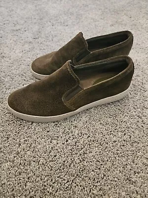 MICHAEL KORS Womens Olive Green Suede Loafers Slip On Shoes Size 10M VGC • $29.99