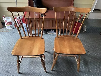 2 Matching S. Bent & Brothers Colonial Chairs Made In Gardner MA • $30