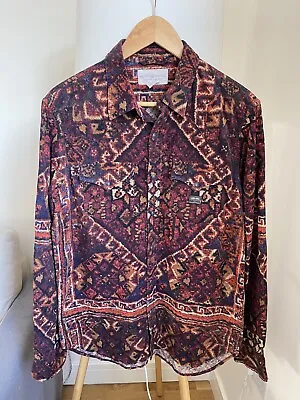 £70 • Buy Ralph Lauren Denim & Supply Aztec Beacon Shirt Navajo Southwestern RRL M