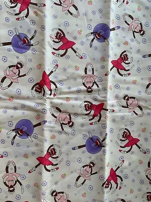 HTF Monkey Tales Fabric 1 Y Erin Michael For Moda 26084 Ballerina Sock Monkey • $9.99